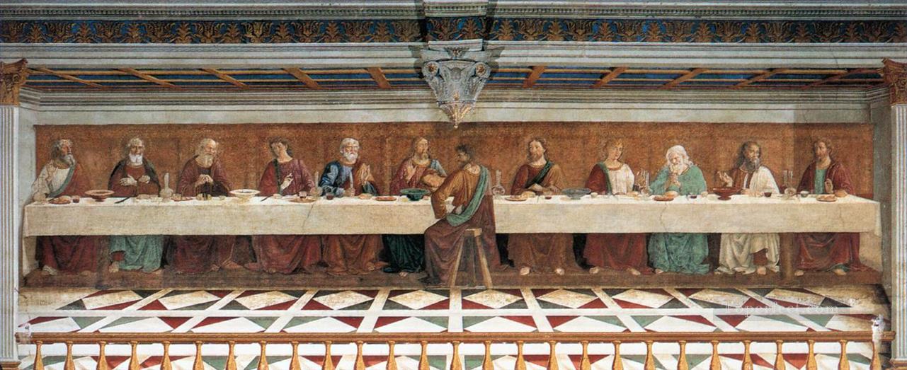 La Cène religieuse Domenico Ghirlandaio Religieuse Christianisme Peintures à l'huile
